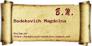 Bedekovich Magdolna névjegykártya